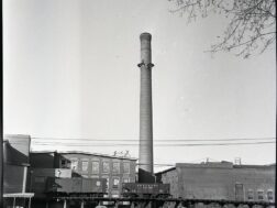 The smokestack at Riegel in 1952.