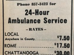 Early 1960s ambulance prices when the funeral homes ran a ambulance service