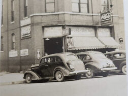 Jackson Drug Store, corner of Commerce and Washington, circa 1940